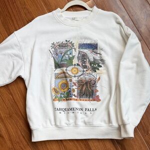 White Graphic Sweatshirt